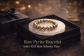 The Govind : Raw Pyrite Bracelet With Selenite Plate 