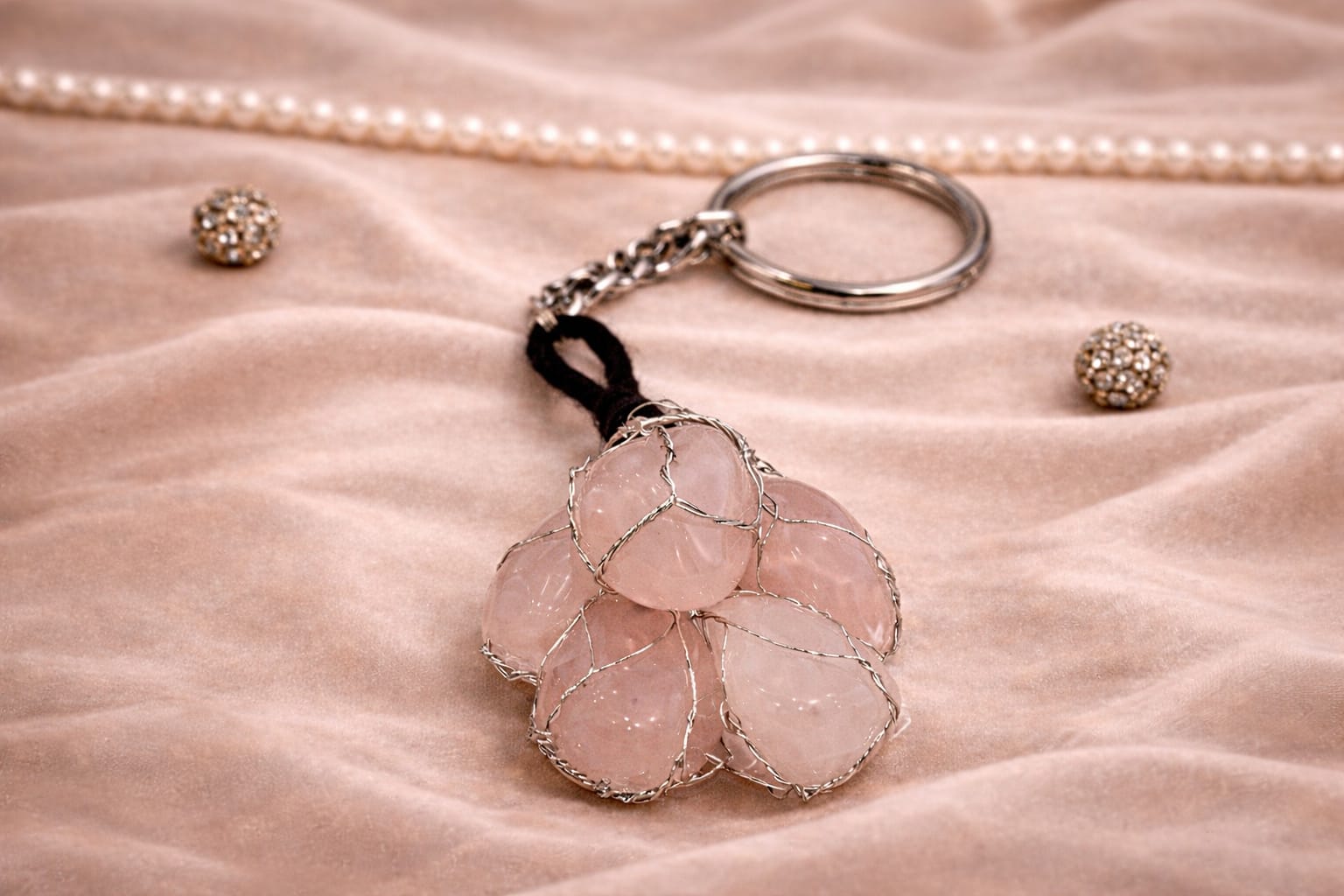 TheGovind: RoseQuartz Keychain