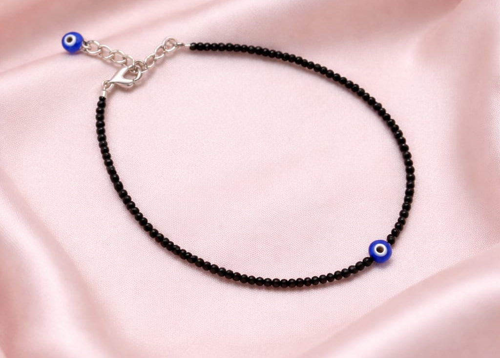 The Govind: Black Tourmaline Anklet 